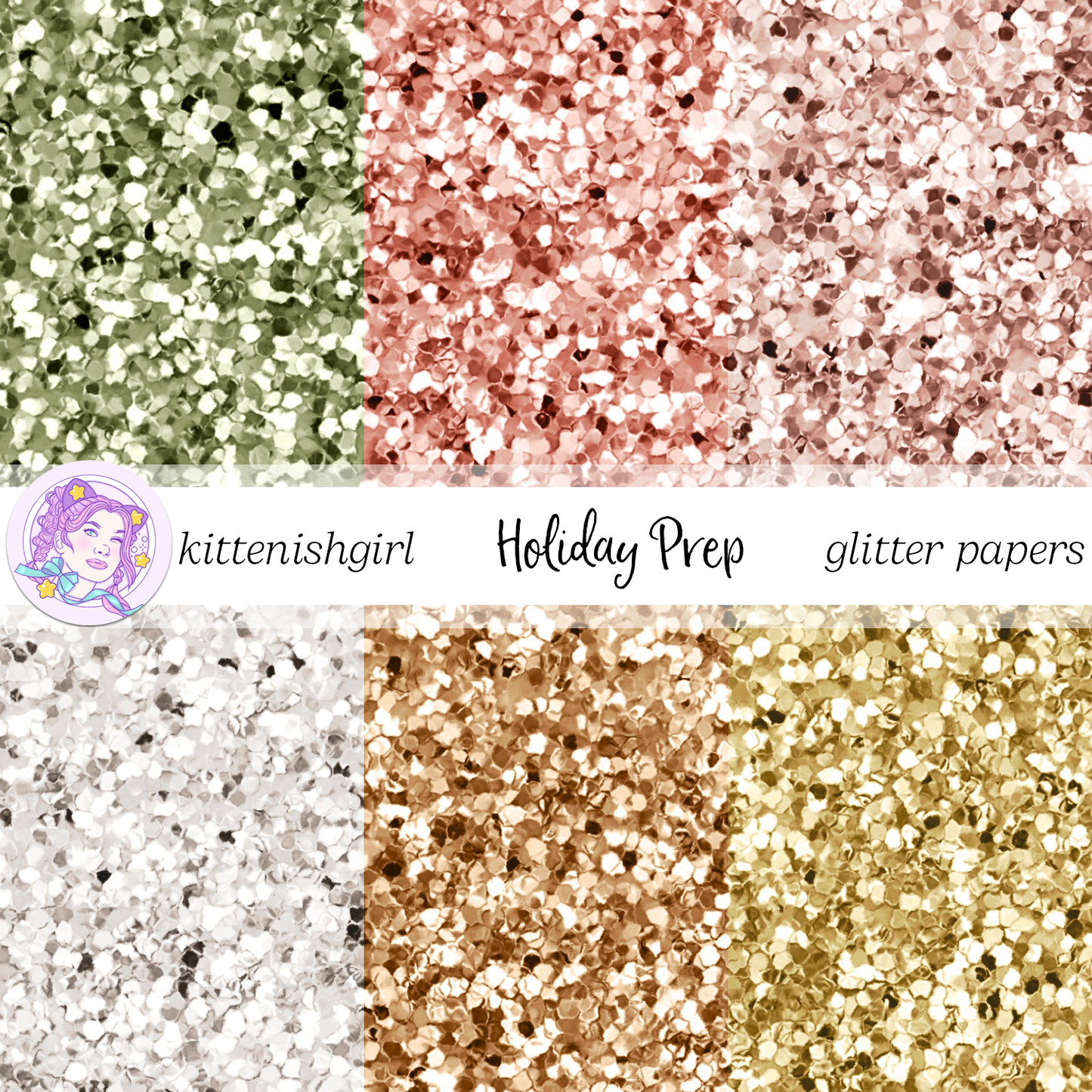Holiday Prep // Glitter Digital Papers