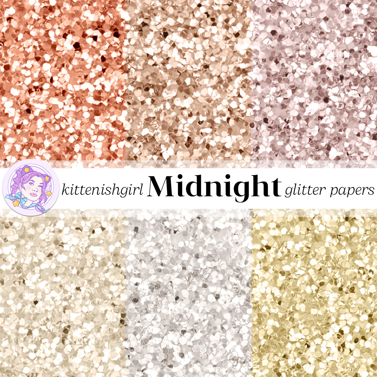 Midnight // Glitter Digital Papers