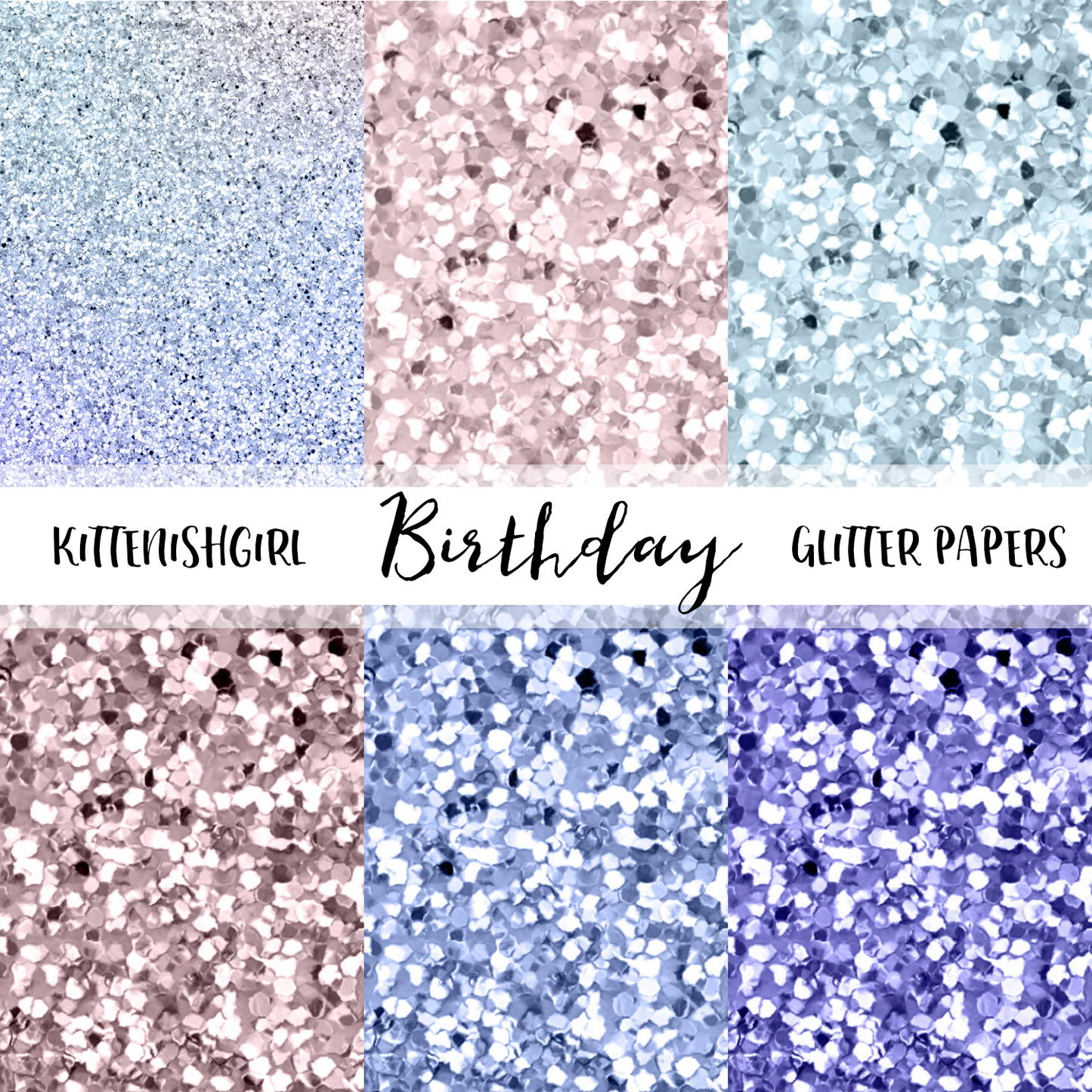 Birthday // Glitter Digital Papers