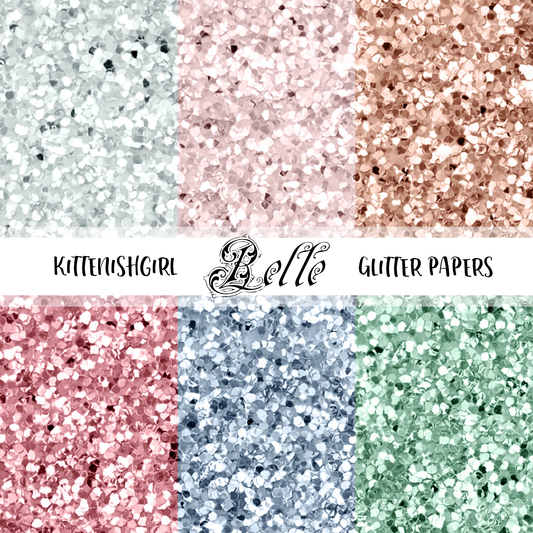 Belle // Glitter Digital Papers