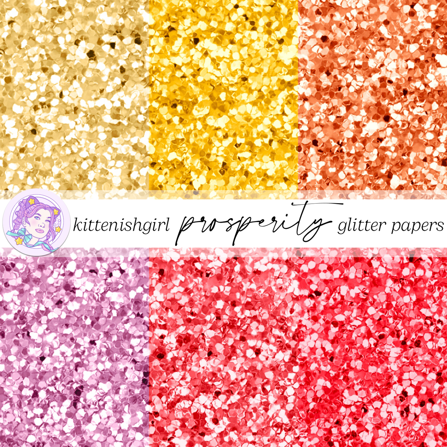 Prosperity // Glitter Digital Papers