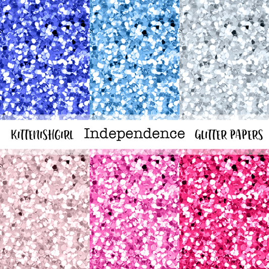Independence // Glitter Digital Papers