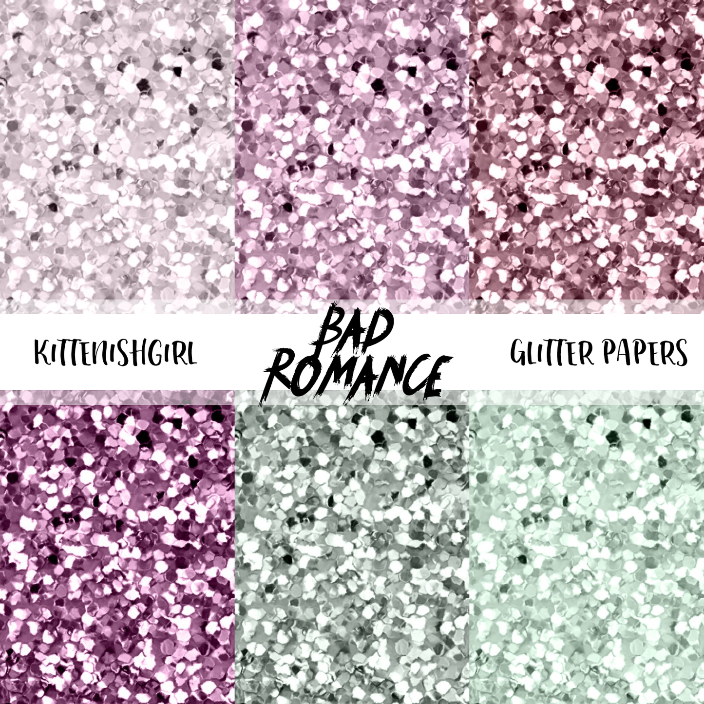 Bad Romance // Glitter Digital Papers