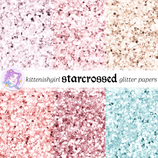 Starcrossed // Glitter Digital Papers