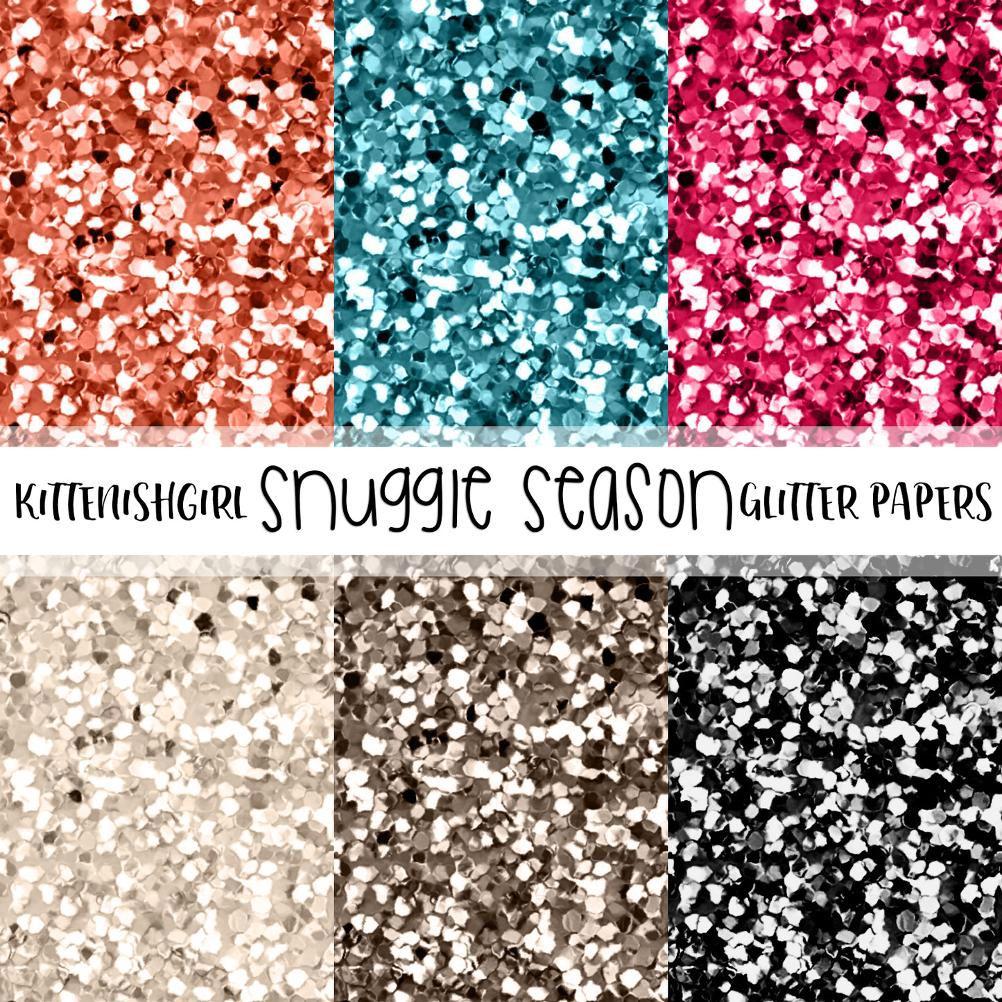 Snuggle Season // Glitter Digital Papers
