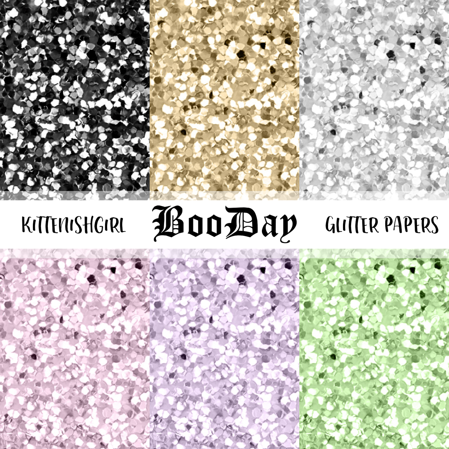 BooDay // Glitter Digital Papers
