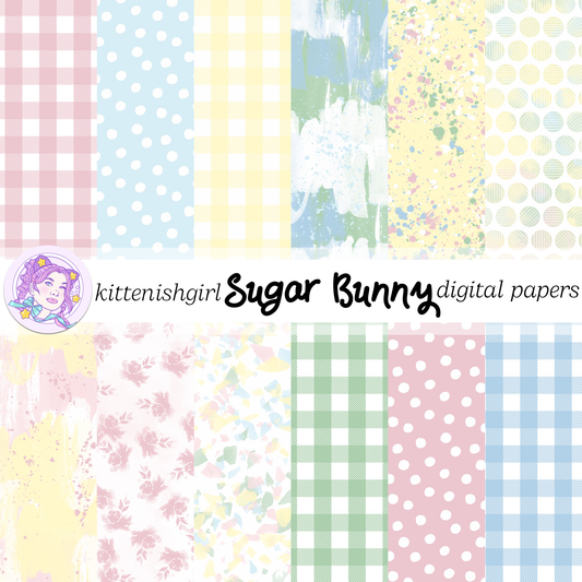Sugar Bunny // Digital Papers
