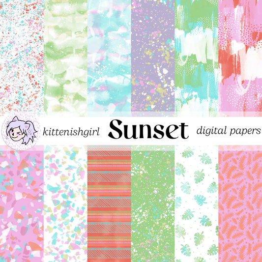 Sunset // Digital Papers