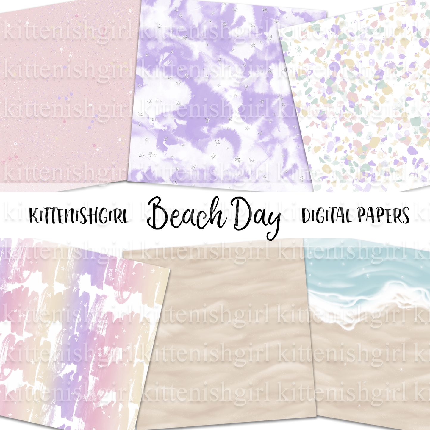 Beach Day // Digital Papers