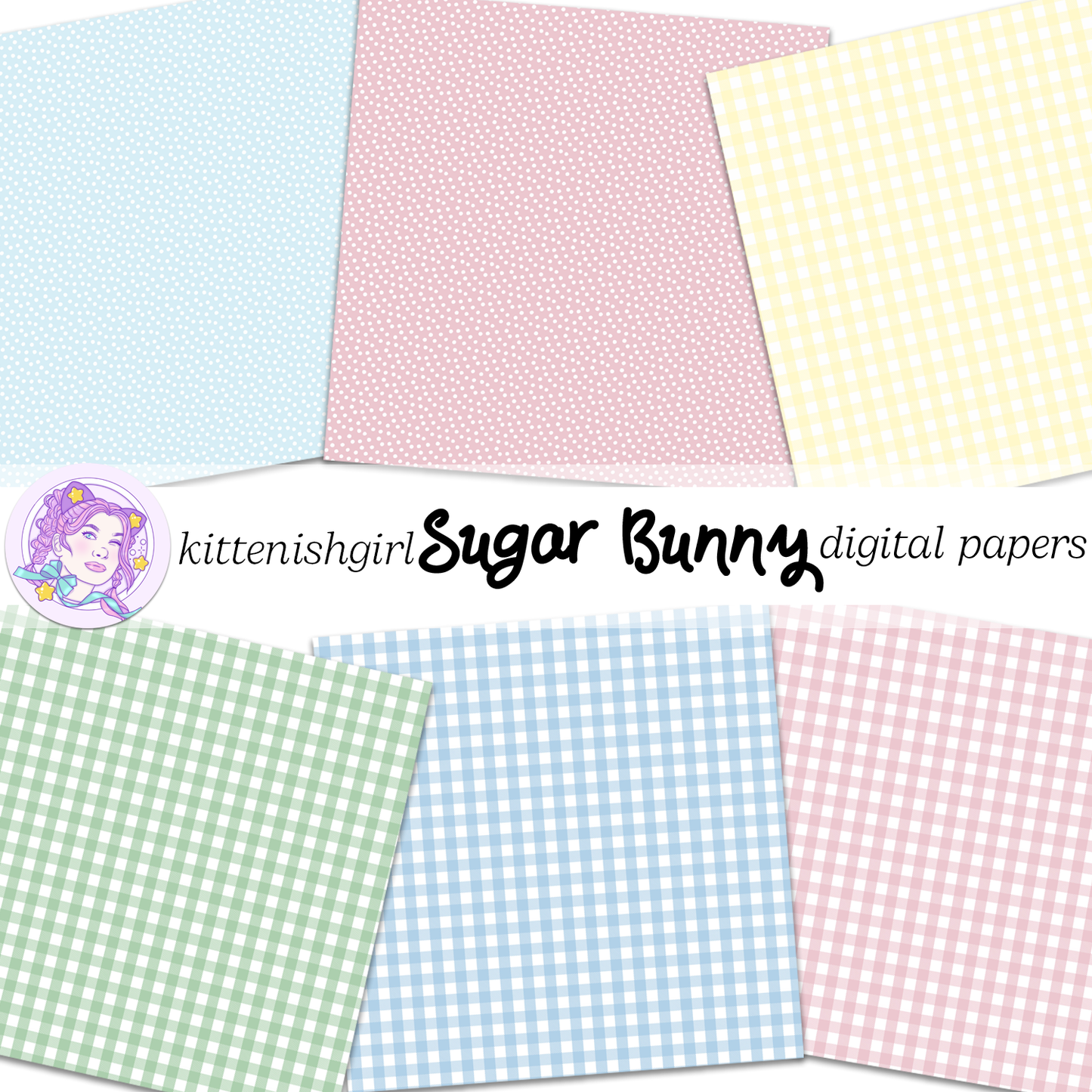 Sugar Bunny // Digital Papers