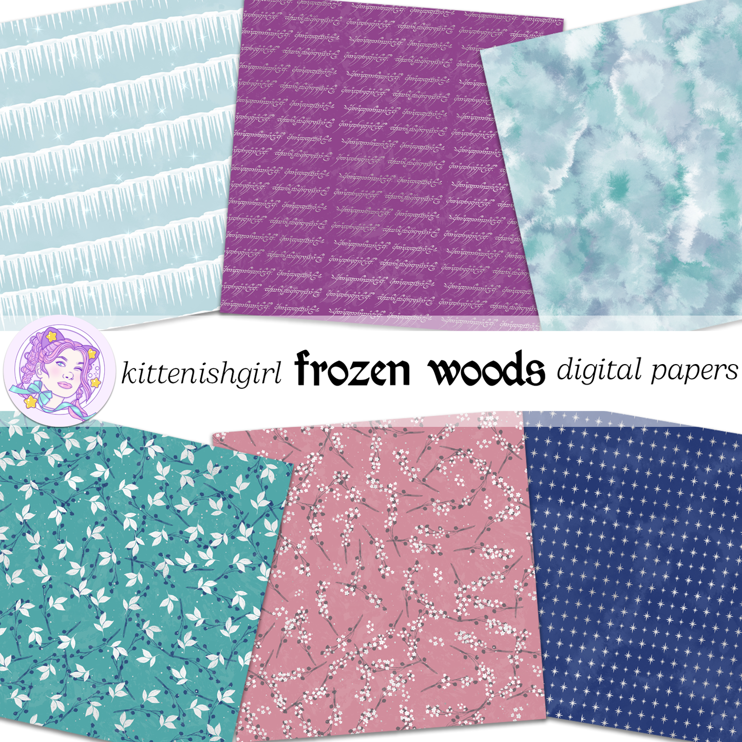 Frozen Woods // Digital Papers