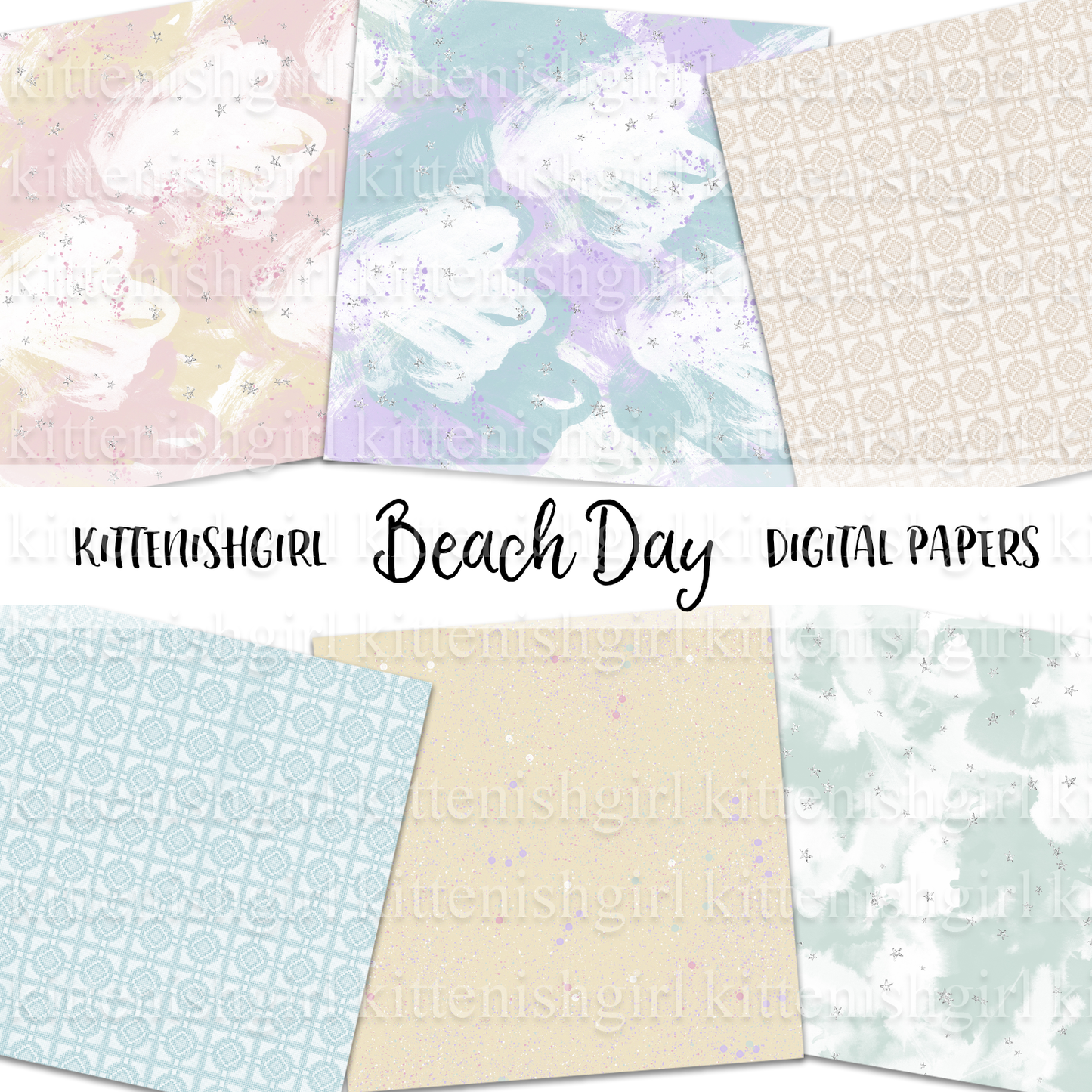 Beach Day // Digital Papers
