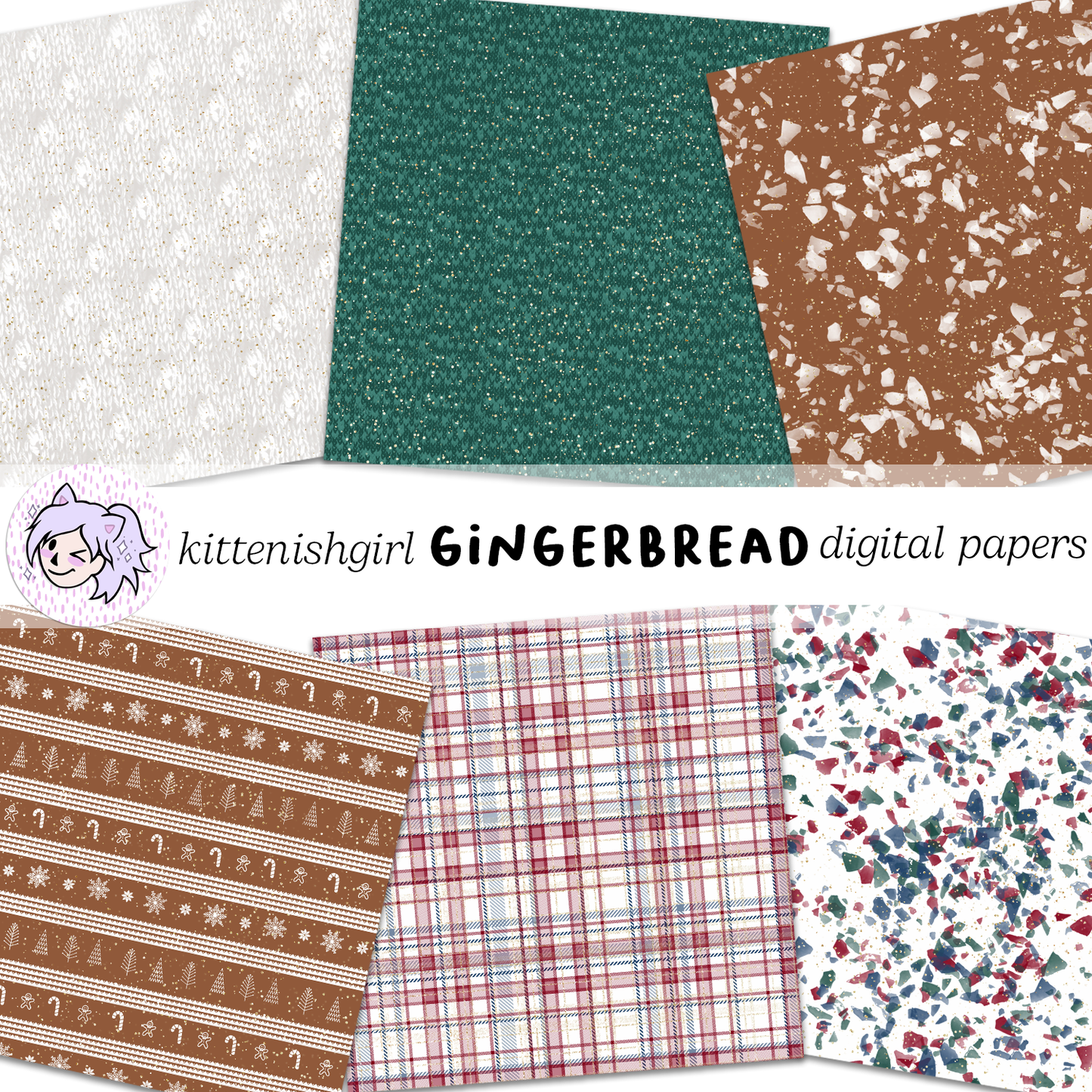 Gingerbread // Digital Papers