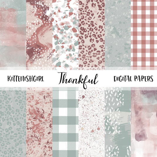 Thankful // Digital Papers
