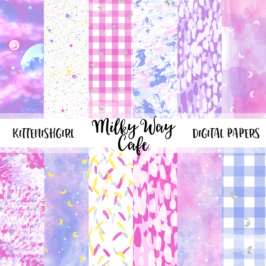 Milky Way Cafe // Digital Papers